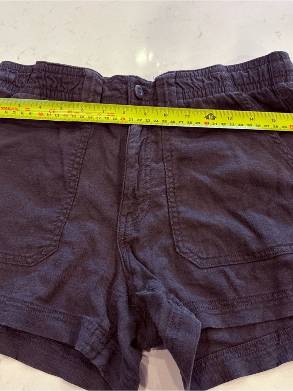 American Eagle Outfitters Women's Dark Grey Linen Safari Shorts - Picture 4 of 6